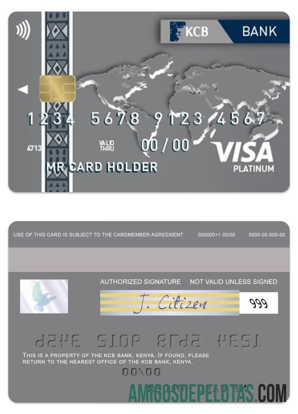 Kenya KCB Bank Visa Platinum Card sample
